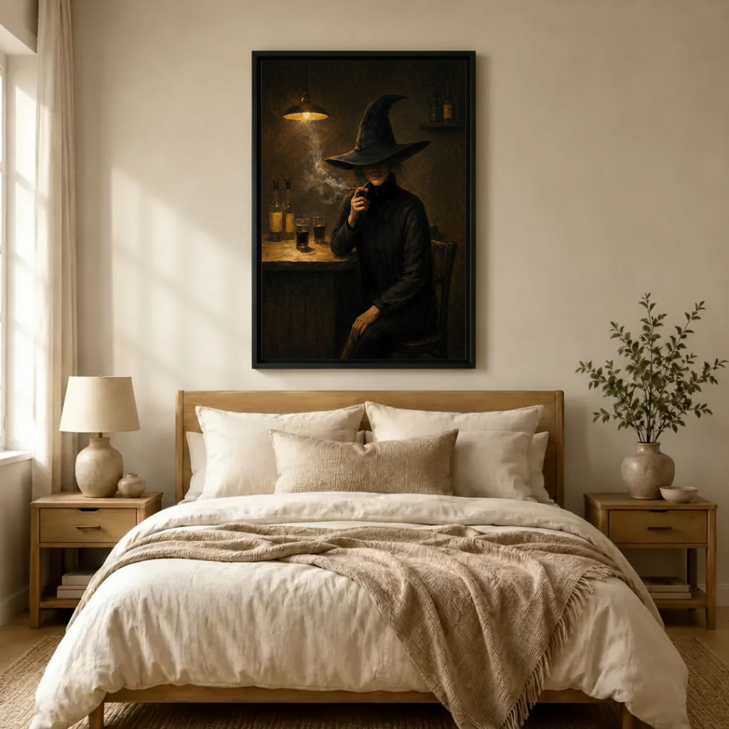 Gothic Witch Bar Dark Moody Canvas Art