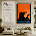 Black Cat Wine Pop Art Canvas Print