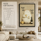 Funny Cat Wine Lover Whimsical Canvas Wall Art