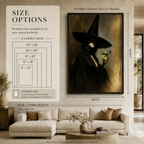 Witch with Martini Gothic Portrait Canvas Art