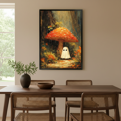 Gothic Witch Dark Forest Canvas Wall Art