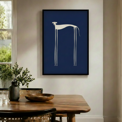 Minimalist Greyhound Canvas Print | Elegant Dog Wall Art