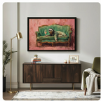 Sloth on Sofa with Wine Canvas Art