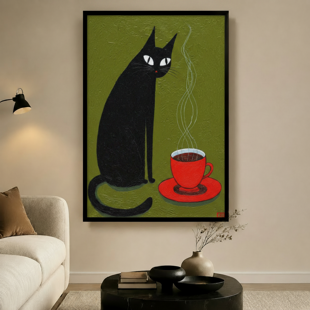 黑猫红杯-主图1