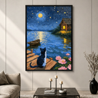 图1 - 猫望月夜湖