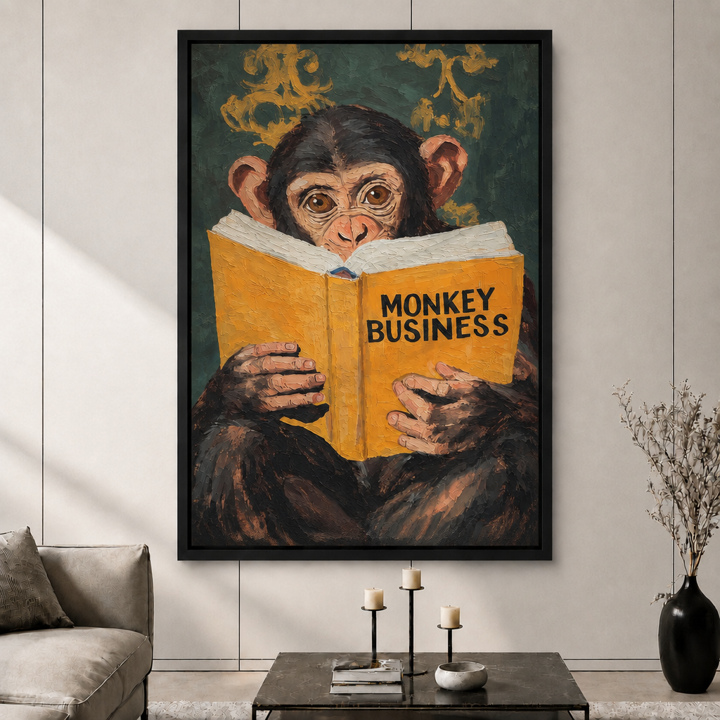 Monkey Business Oil Painting Canvas Art