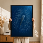 Whale Shark Ocean Spiral Canvas Art