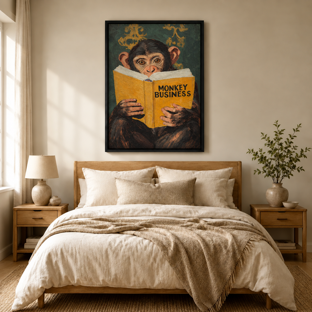 Monkey Business Oil Painting Canvas Art