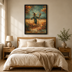 Autumn Scarecrow Field Canvas Wall Art
