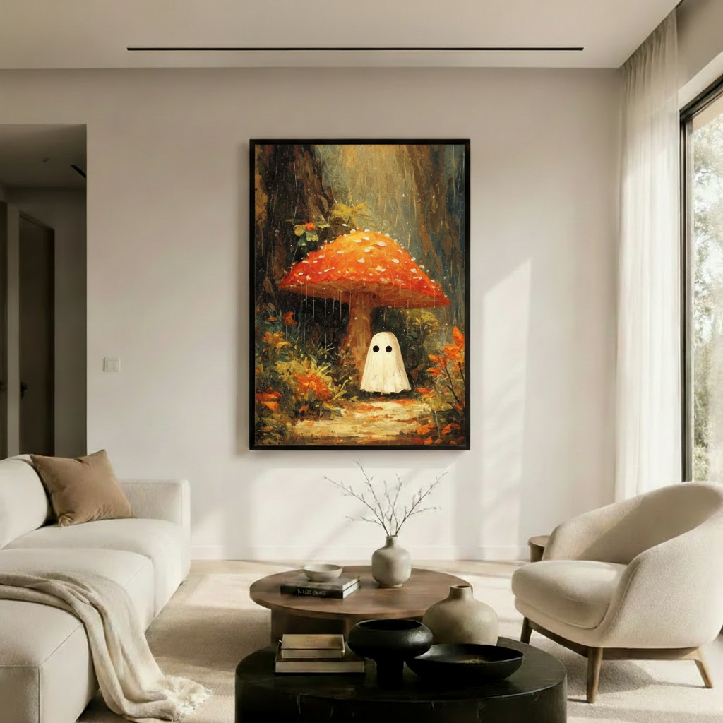 Gothic Witch Dark Forest Canvas Wall Art