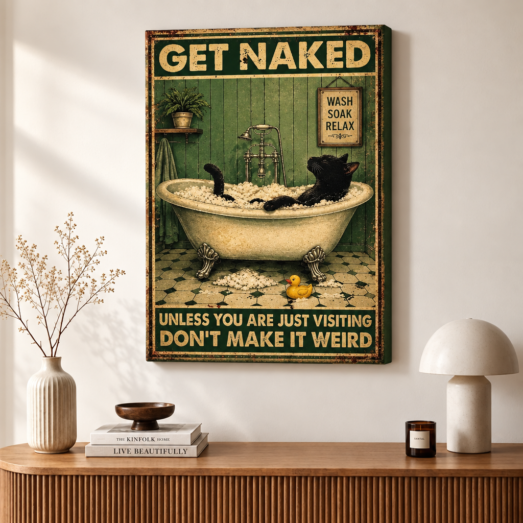 模板2 - Get Naked黑猫浴室