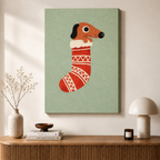 模板2 - 圣诞袜腊肠犬