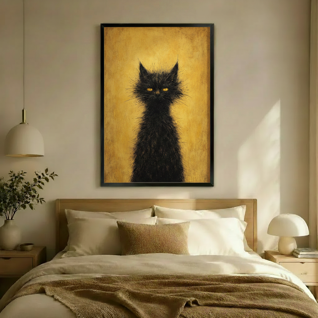 金黄黑猫主图2 卧室