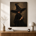 Gothic Witch Portrait Canvas Wall Art
