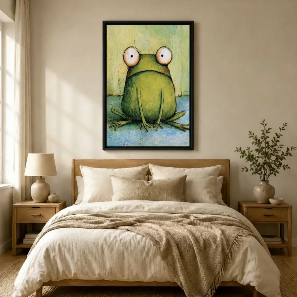 Whimsical Frog Canvas Wall Art