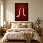 Royal Geese Pair Red Oil Painting Canvas