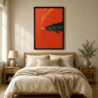 Surreal Smoking Fish Red Pop Art Canvas