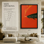 Surreal Smoking Fish Red Pop Art Canvas