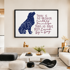 Loved By a Dog Celestial Quote Canvas Art