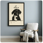 Still Waking Up Puppy Coffee Funny Canvas Print