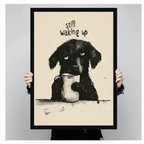 Still Waking Up Puppy Coffee Funny Canvas Print