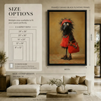Whimsical Crow Fashion Vintage Canvas Print