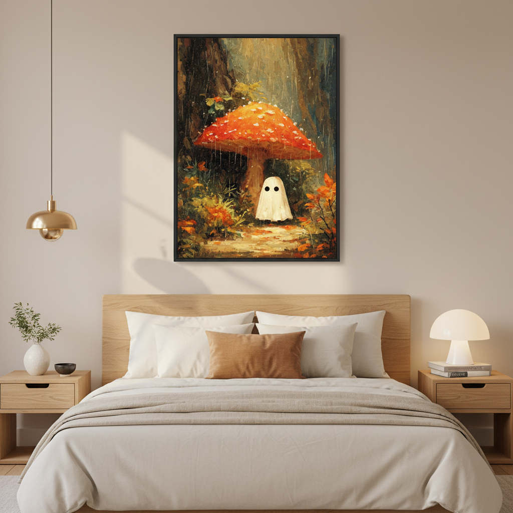 Gothic Witch Dark Forest Canvas Wall Art