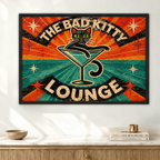 The Bad Kitty Lounge  Bar Canvas Art