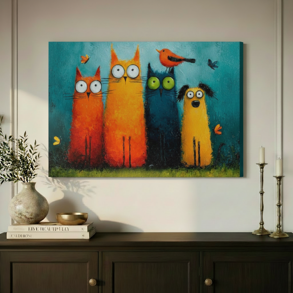 主图4 猫狗鸟无框场景