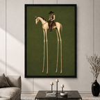 Long Legs Cowboy Horse Canvas Art