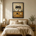Rustic Farmhouse Sheep Vintage Canvas Art