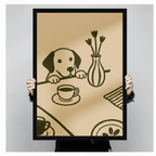 Labrador Peeking Table Minimalist Canvas Wall Art