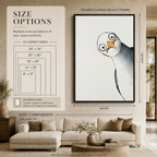 Nosy Seagull Minimalist Funny Canvas Wall Art