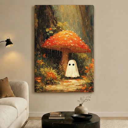 Gothic Witch Dark Forest Canvas Wall Art