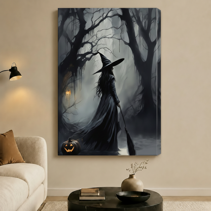 Dark Forest Witch Gothic Halloween Oil Canvas