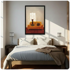 Loyal Companion Minimalist Dog Sofa Canvas Art