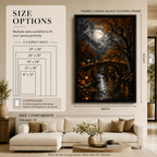 Moody Night River Gothic Landscape Wall Decor
