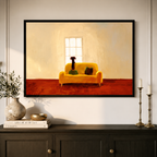 Dachshund Window Dreamer Canvas Wall Art