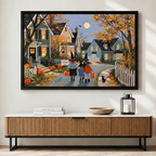 Halloween Trick-or-Treat Impressionist Canvas Art
