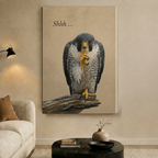 Shhh Falcon Funny Bird Canvas Wall Art