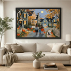Halloween Trick-or-Treat Impressionist Canvas Art