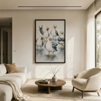 Seagull Squad Chaotic Funny Canvas Wall Art