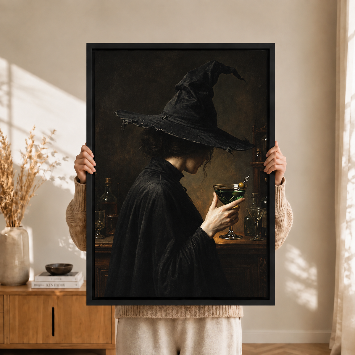 Dark Academia Witch Potion Canvas Wall Art
