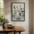 Seagull Squad Chaotic Funny Canvas Wall Art
