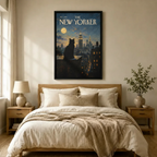 New Yorker Cat NYC Skyline Canvas Art