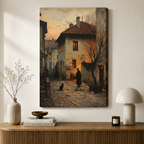 Vintage European Alley Canvas Wall Art