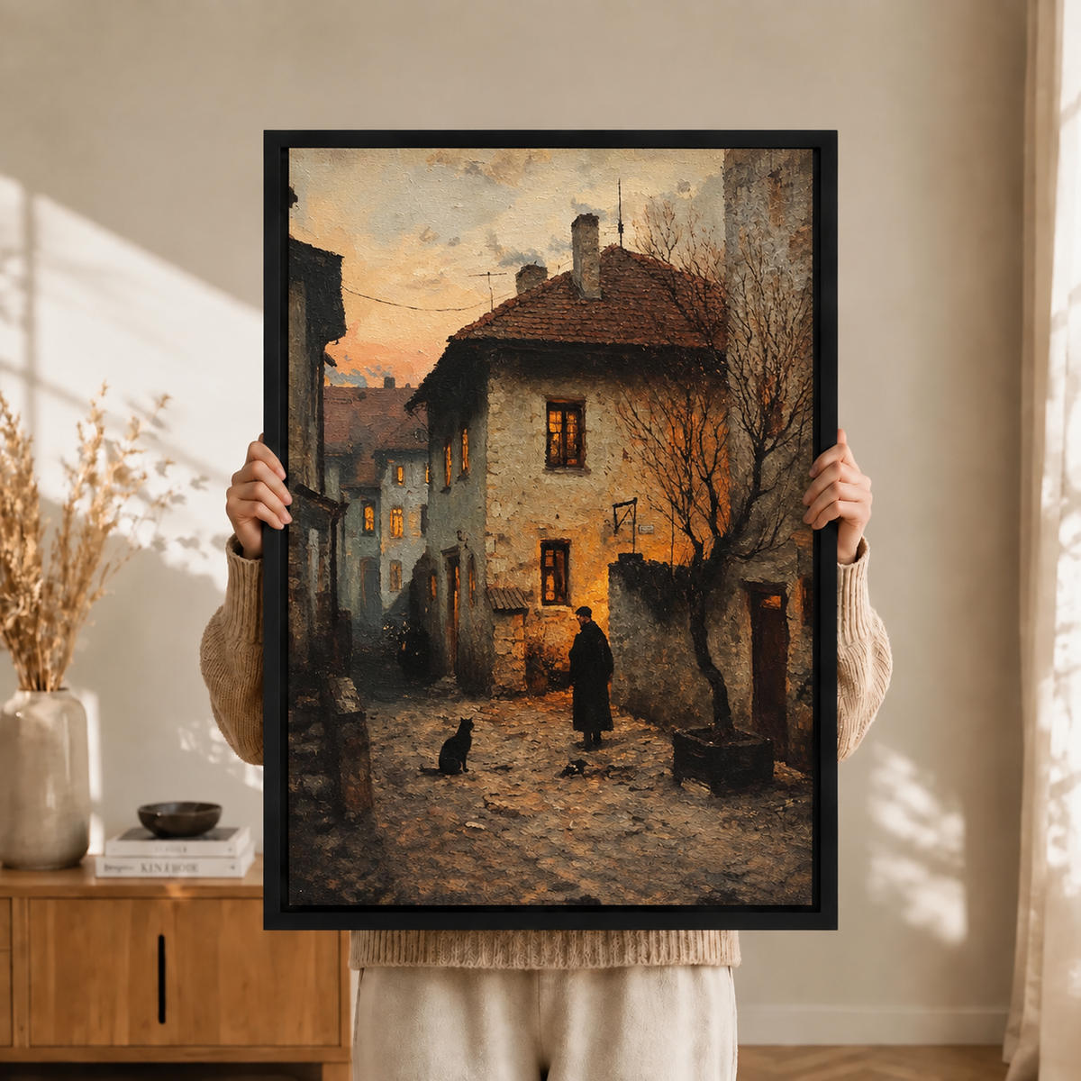 Vintage European Alley Canvas Wall Art