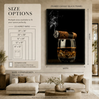 Cigar and Whiskey Dark Luxury Canvas Art