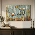 Laundry Day Ghosts Vintage Spooky Canvas Art