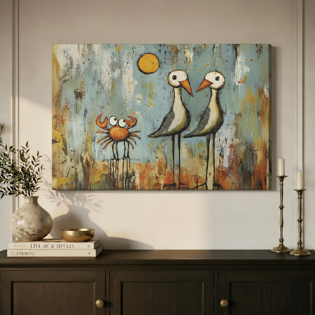 Laundry Day Ghosts Vintage Spooky Canvas Art